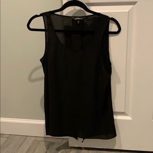 Express Sheer Slit Back Tank